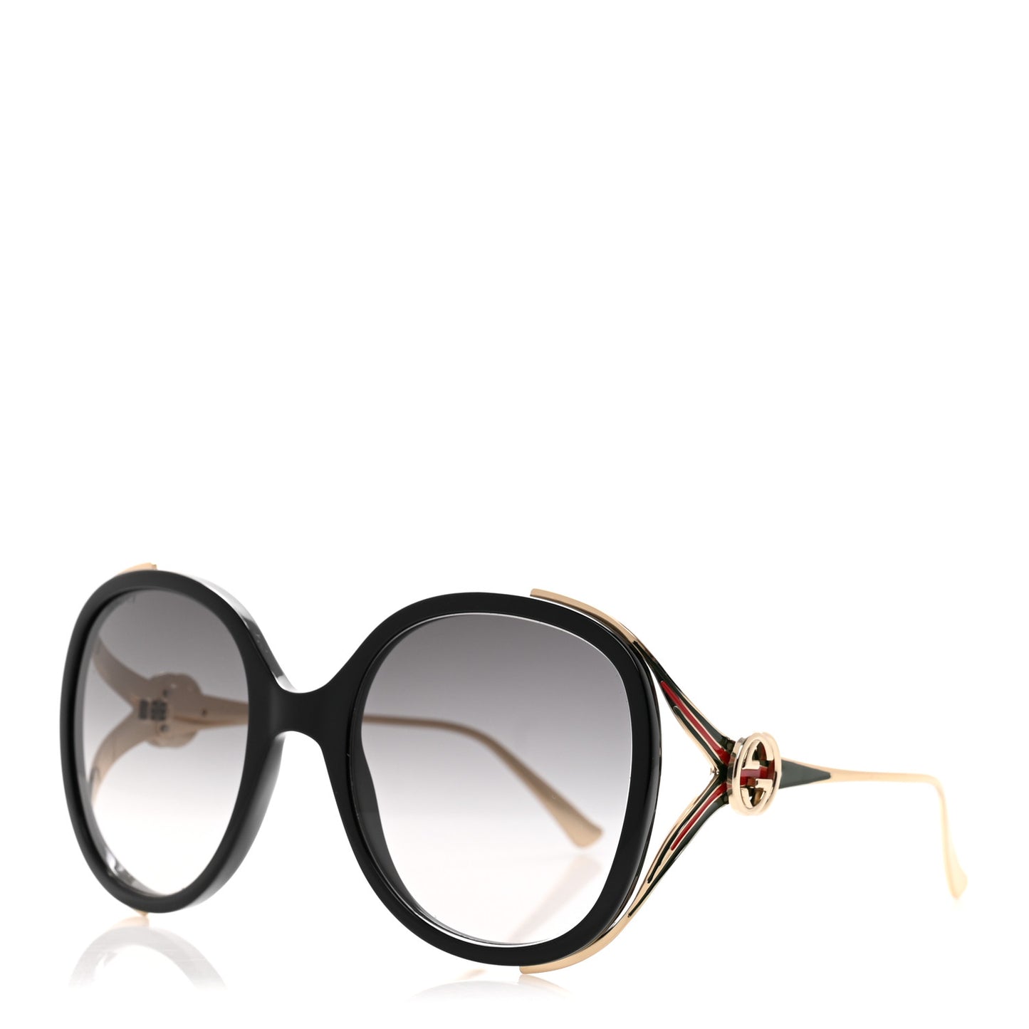 Round Frame Injected GG0226S Sunglasses Black