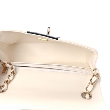 Chanel Lambskin Quilted Mini Rectangular Flap White Black 5 of 12