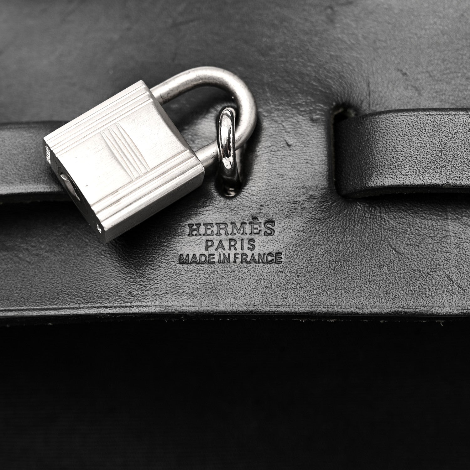 Hermes Toile Vache Calfskin Herbag 30 PM Backpack Black 6 of 11