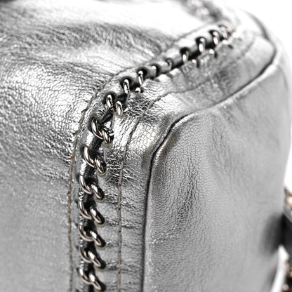 Chanel Metallic Goatskin Medium Luxe Ligne Bowler Silver 11 of 12