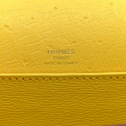 Hermes Ostrich Mini Sac Roulis Jaune Citron 6 of 14