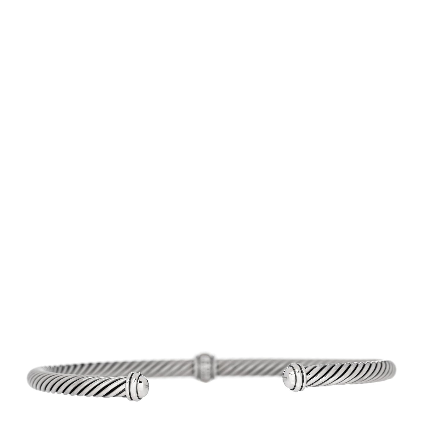 Sterling Silver 18K Rose Gold 4mm Station Cable Bracelet
