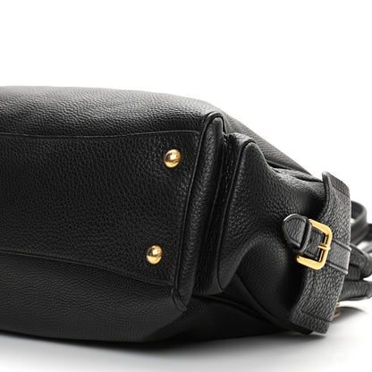 Prada Vitello Daino Shopping Tote Black 10 of 17
