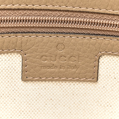 Gucci Piuma Calfskin Jumbo GG Embossed Pouch Good Taupe 6 of 13