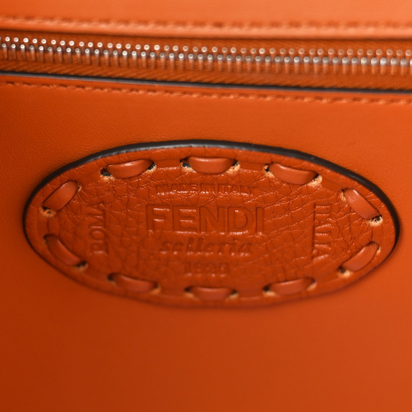 Cuoio Roma Sellerissima Nappa Sintetica Tape Stitch Baguette Brandy