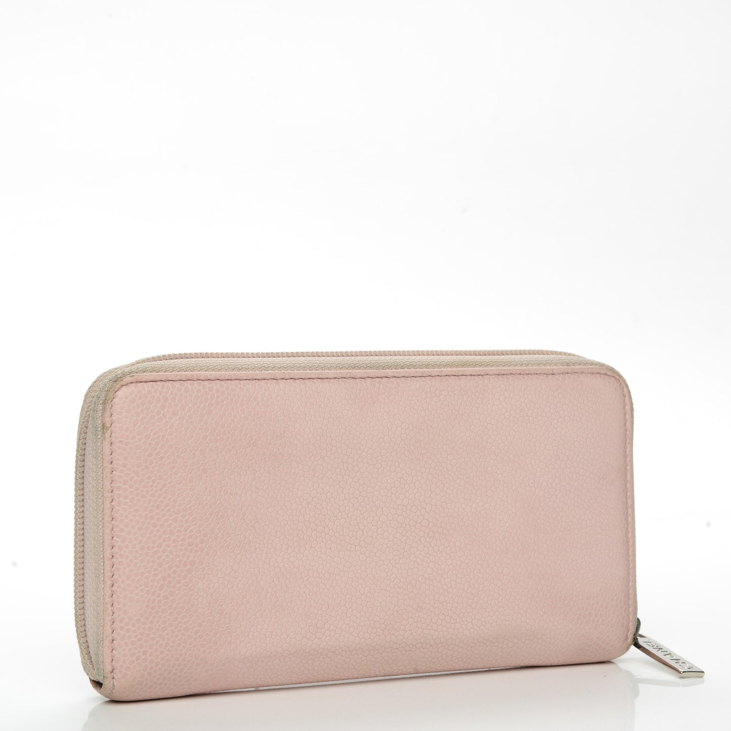 Caviar Large Timeless CC Zip Around Wallet Light Pink