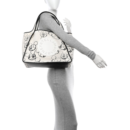 Stella McCartney X DISNEY Canvas Mickey Mouse East West Perforated Tote White 3 of 14