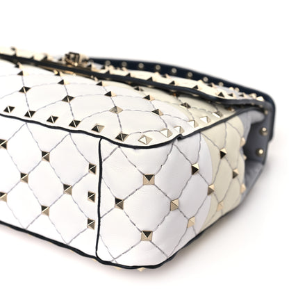 Valentino Garavani Nappa Medium Rockstud Spike Striped Shoulder Bag Multicolor 8 of 8