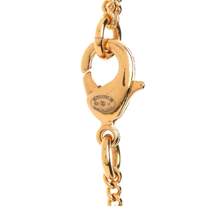 Chanel Metal CC Paris Button Necklace Gold 5 of 6