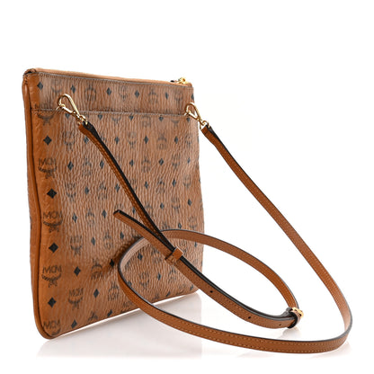 MCM Visetos Medium Crossbody Pouch Cognac 3 of 12