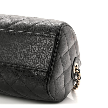 Chanel Caviar Quilted Barrel Clutch With Chain Black 10 of 11