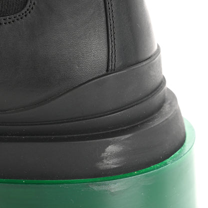 Bottega Veneta Calfskin The Tire Chelsea Boots 39 Black Green 9 of 11