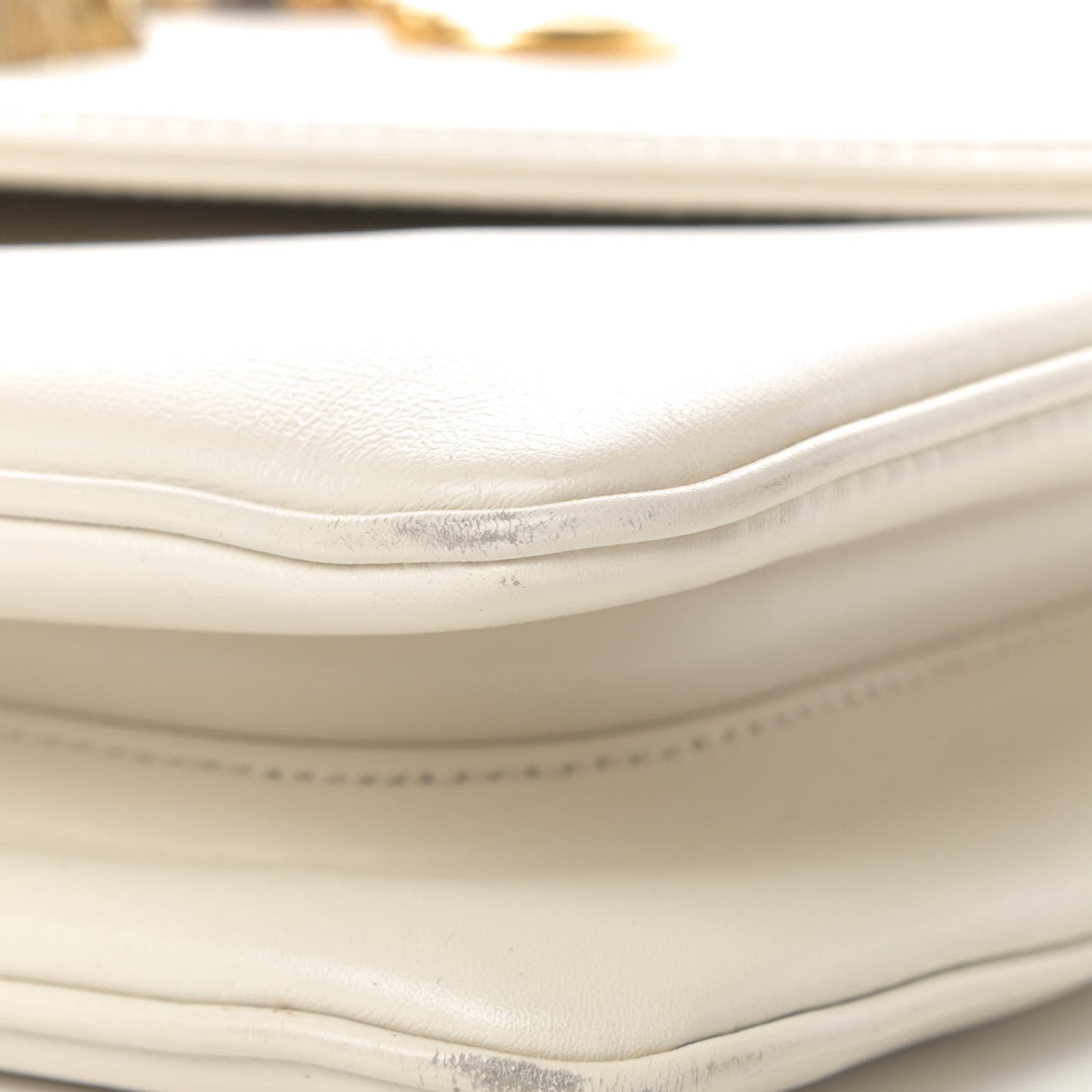 Vitello Palmellato Lux Crystal Medium Rajah Shoulder Bag Mystic White Multicolor