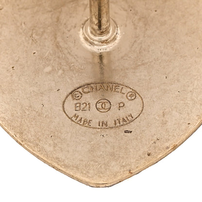 Chanel Metal Strass Crystal Quilted CC Heart Scissors Perfume Brooch Set Gold 4 of 4