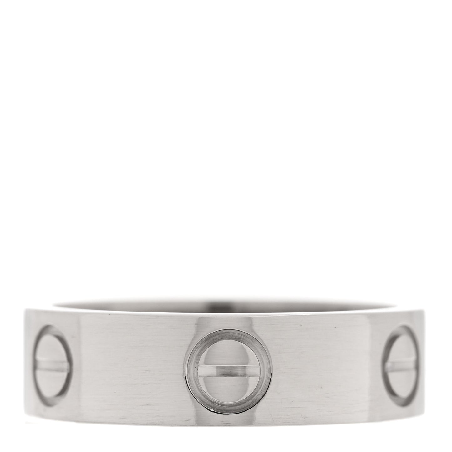 18K White Gold 5.5mm LOVE Ring 53 6.5