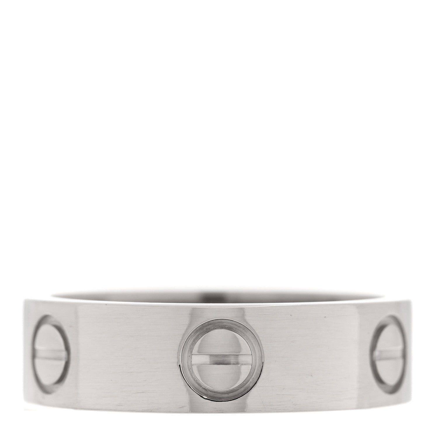 Cartier 18K White Gold 5.5mm LOVE Ring 53 6.5 3 of 4