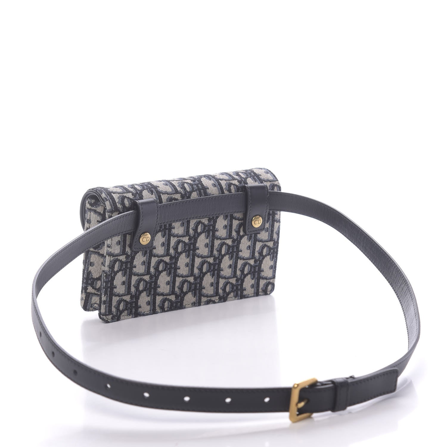 Christian Dior Oblique Saddle Belt Bag Blue 3 of 11