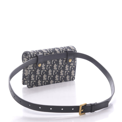 Christian Dior Oblique Saddle Belt Bag Blue 3 of 11