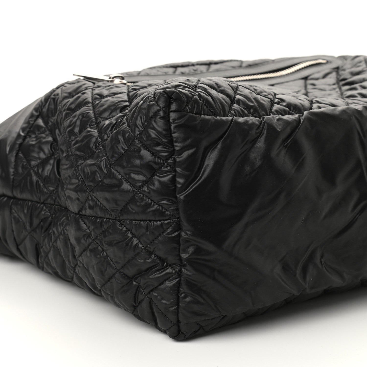 Chanel Nylon Quilted Large Coco Cocoon Tote Black 7 of 8