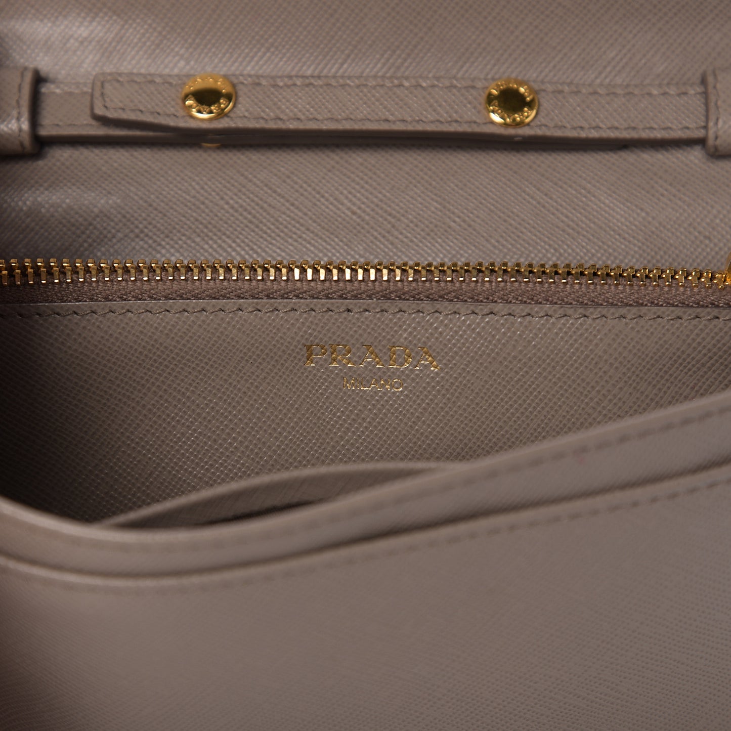 Saffiano Metal Flap Wallet With Strap Argilla