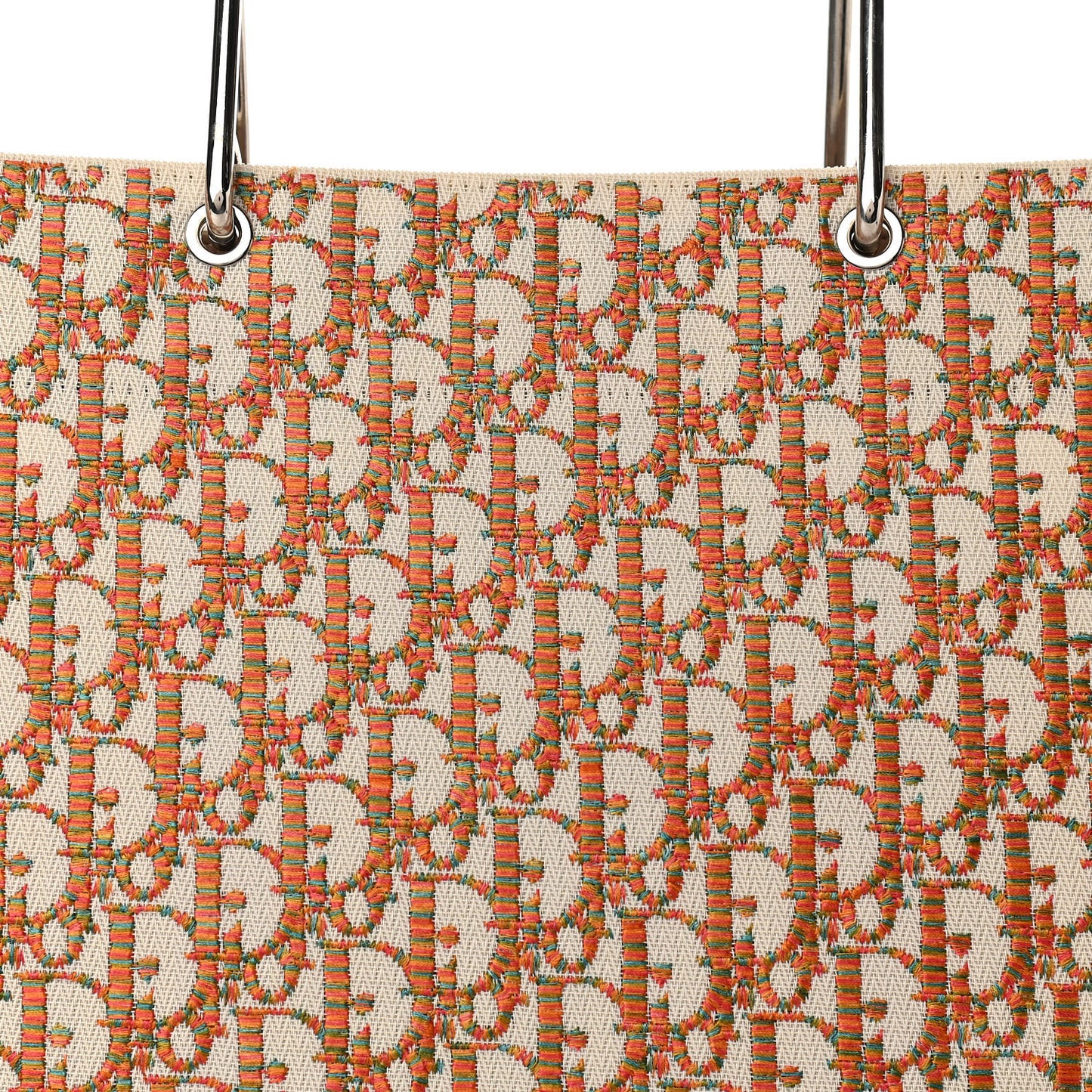 Oblique Embroidered Miami Tote Multicolor