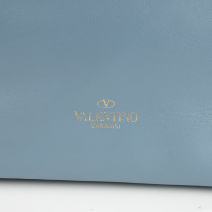 Valentino Garavani Vitello Rockstud Double Handle Tote London Stone 10 of 10