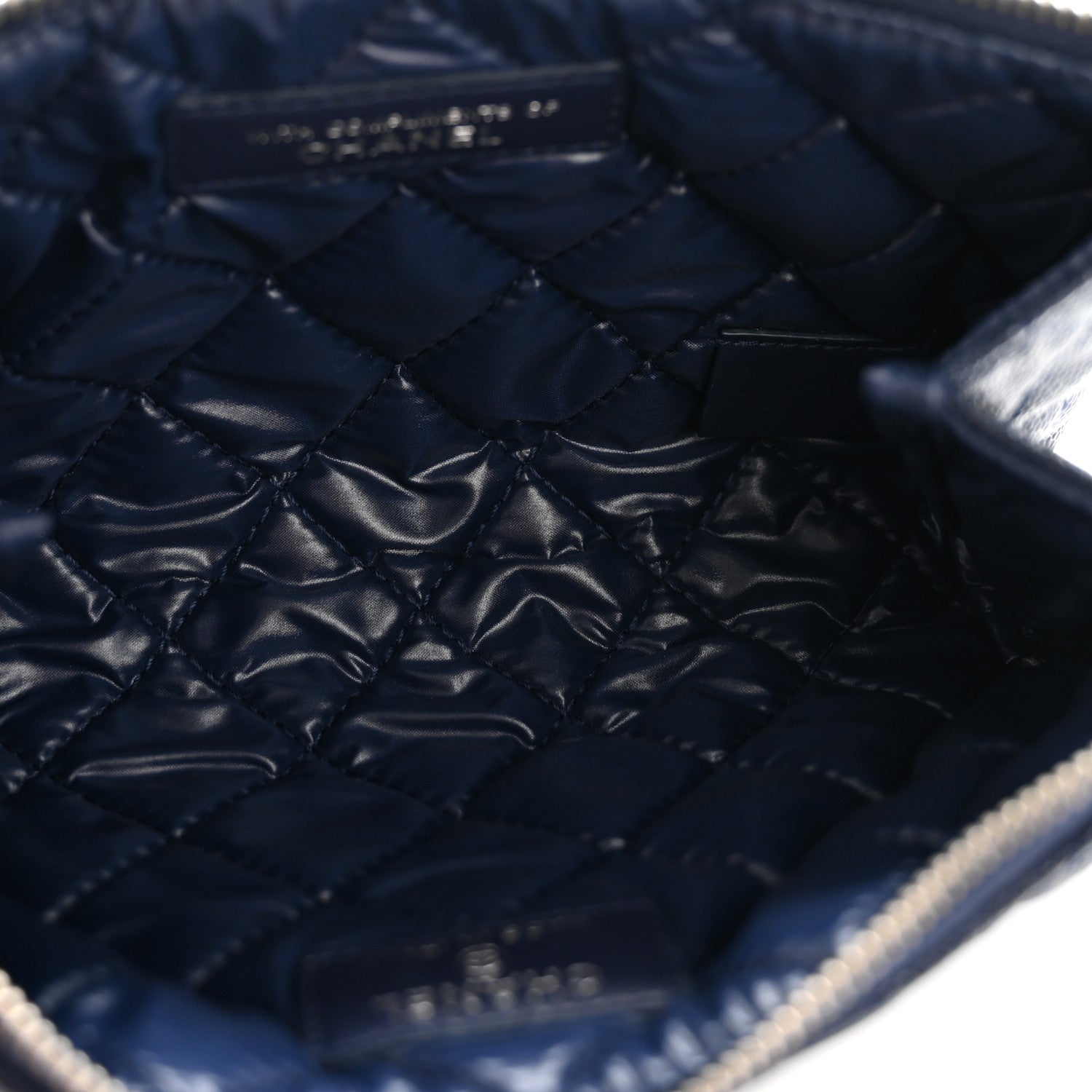 Chanel Caviar Quilted Cosmetic Case Navy 5 of 9