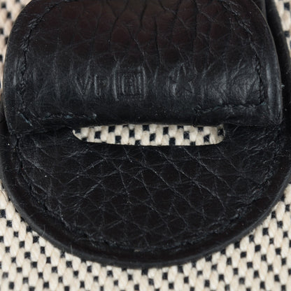 Hermes Toile Taurillon Clemence Evelyne III GM Ecru Black 11 of 14