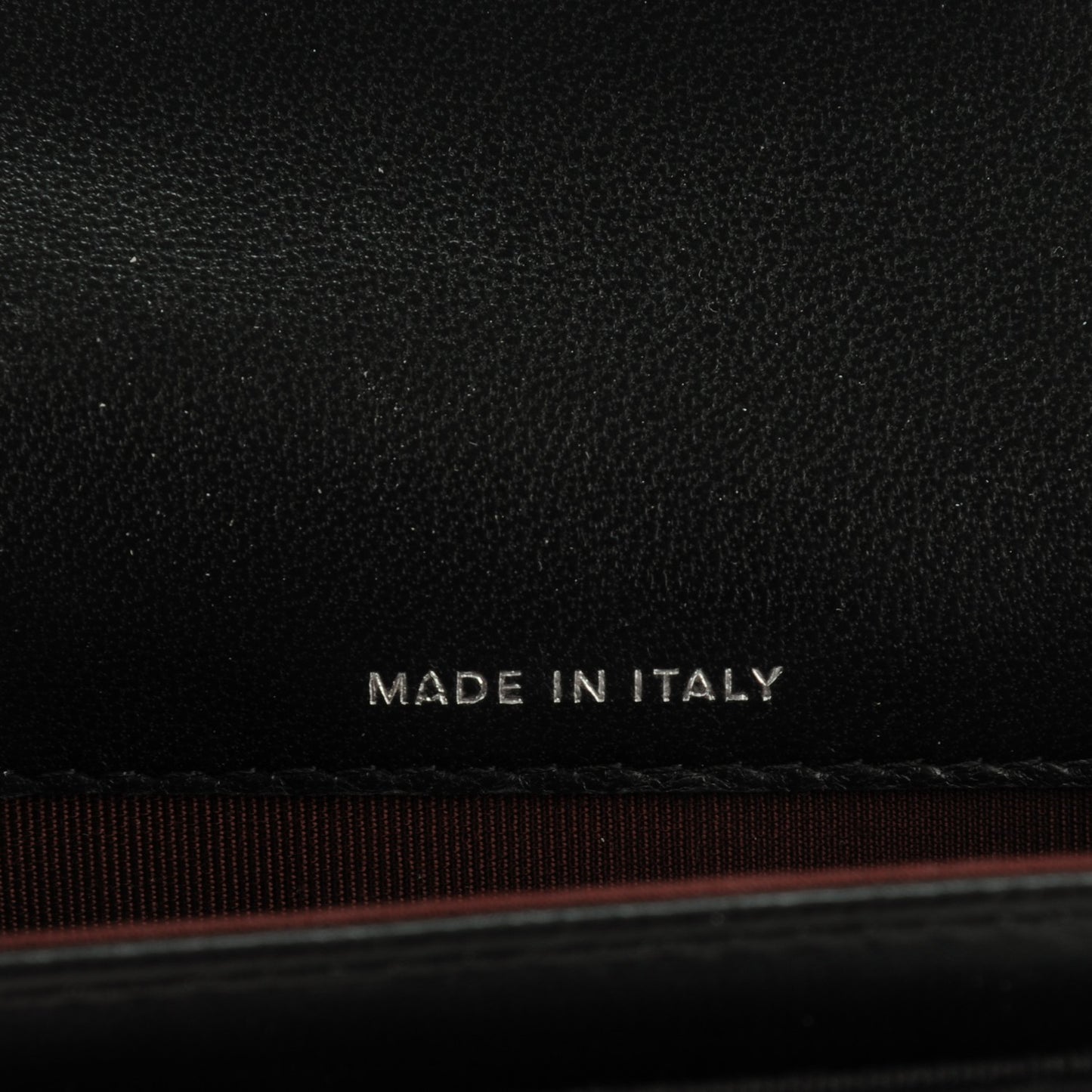 Lambskin Quilted Flap Card Holder Black