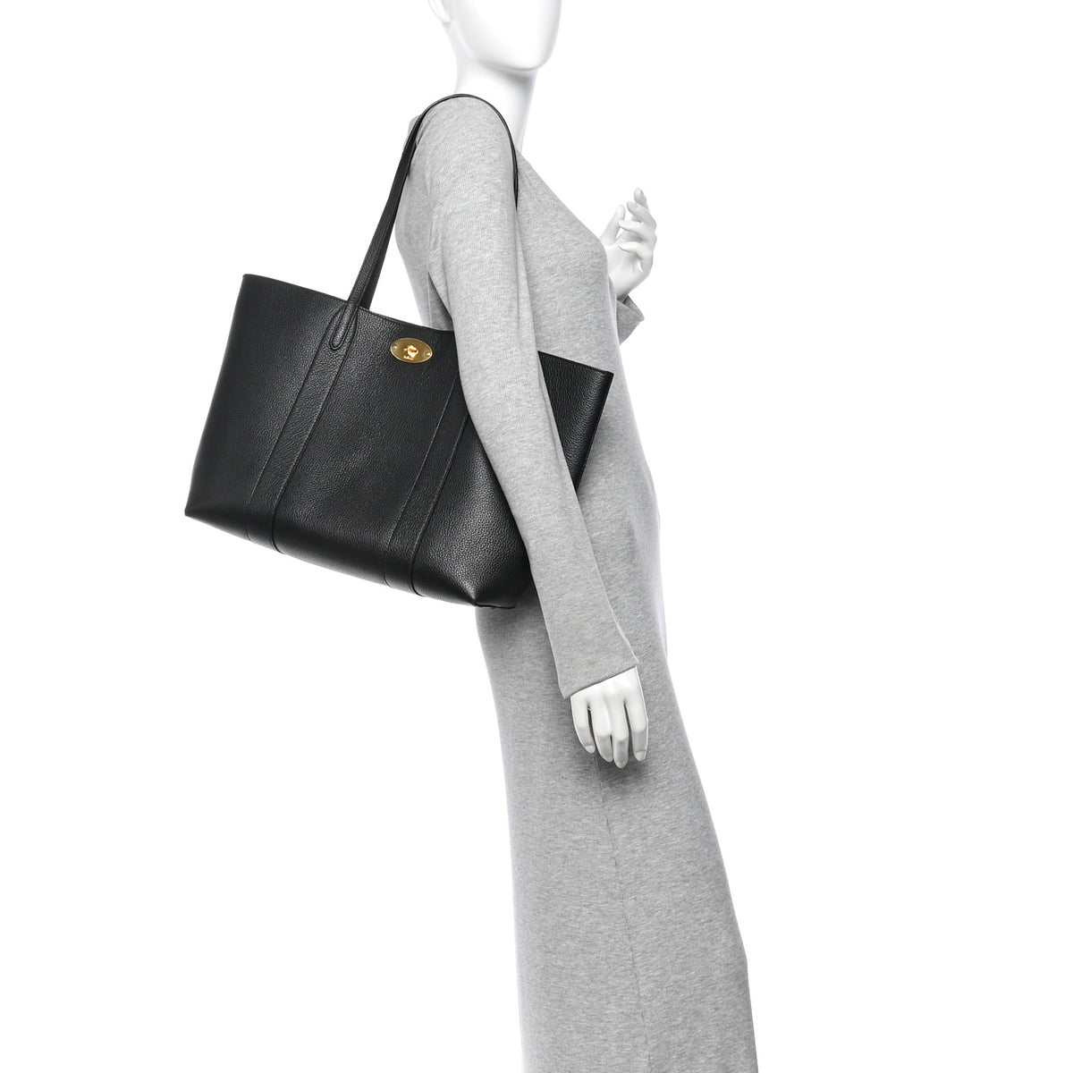 Mulberry Small Classic Grain Bayswater Tote  Black 2 of 12