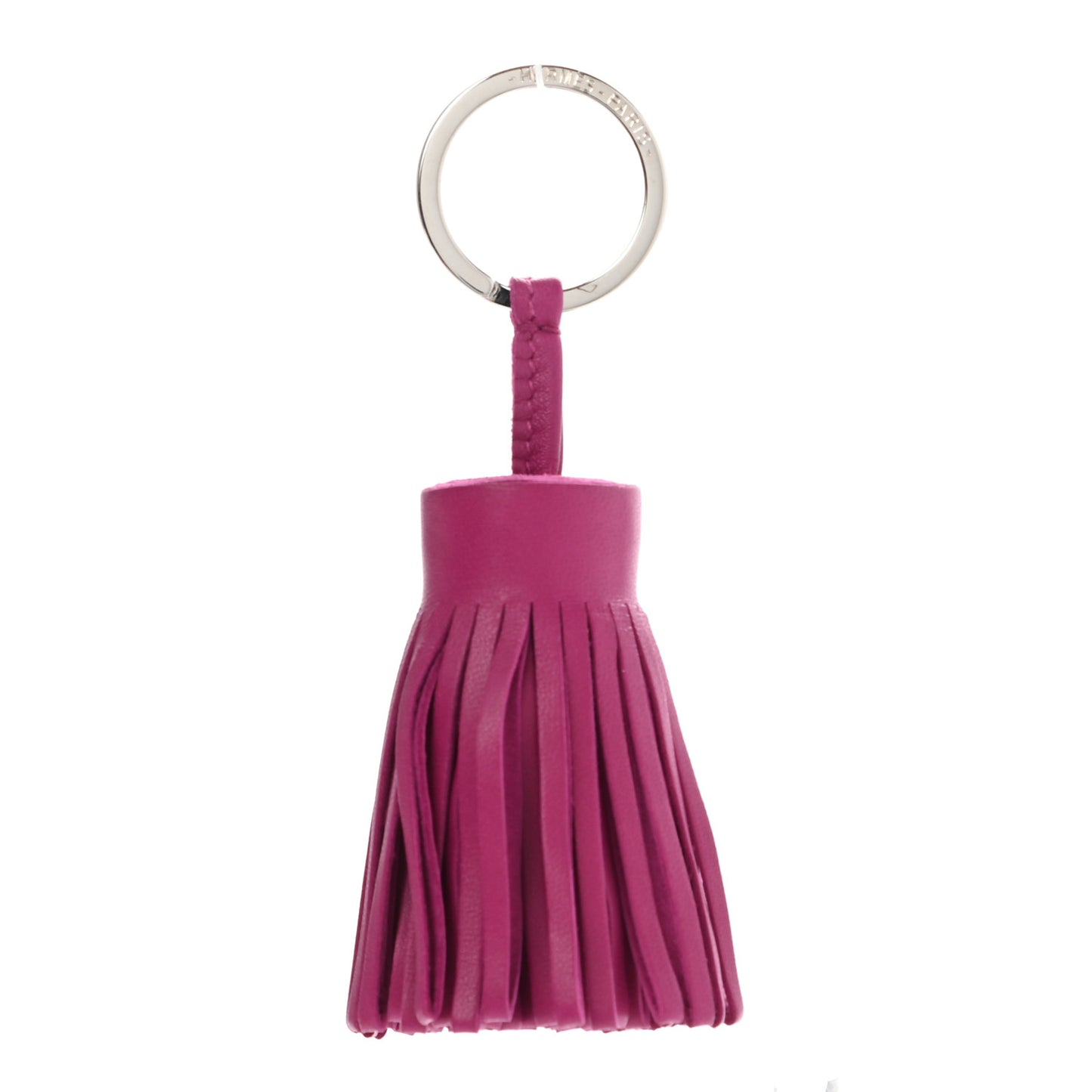 Lambskin Carmen Tassel Key Holder Rose Pourpre