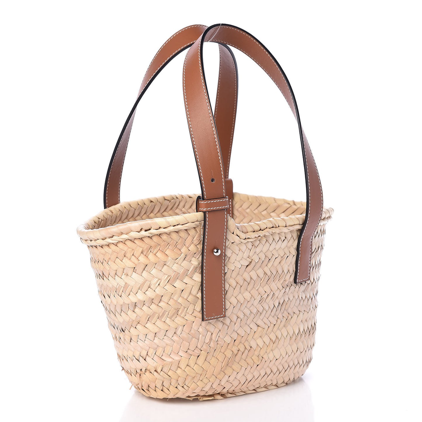 Raffia Small Basket Tote Bag Natural Tan