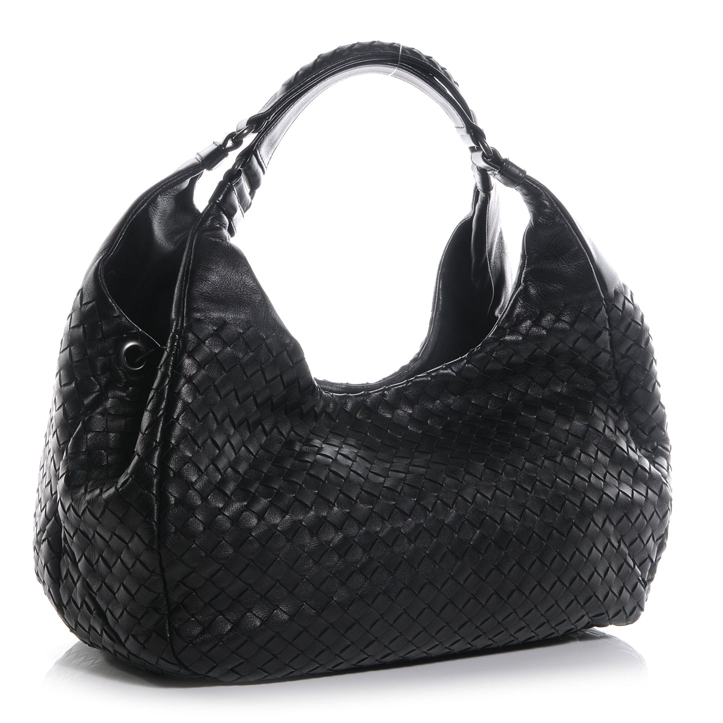 Nappa Intrecciato Medium Campana Nero Black