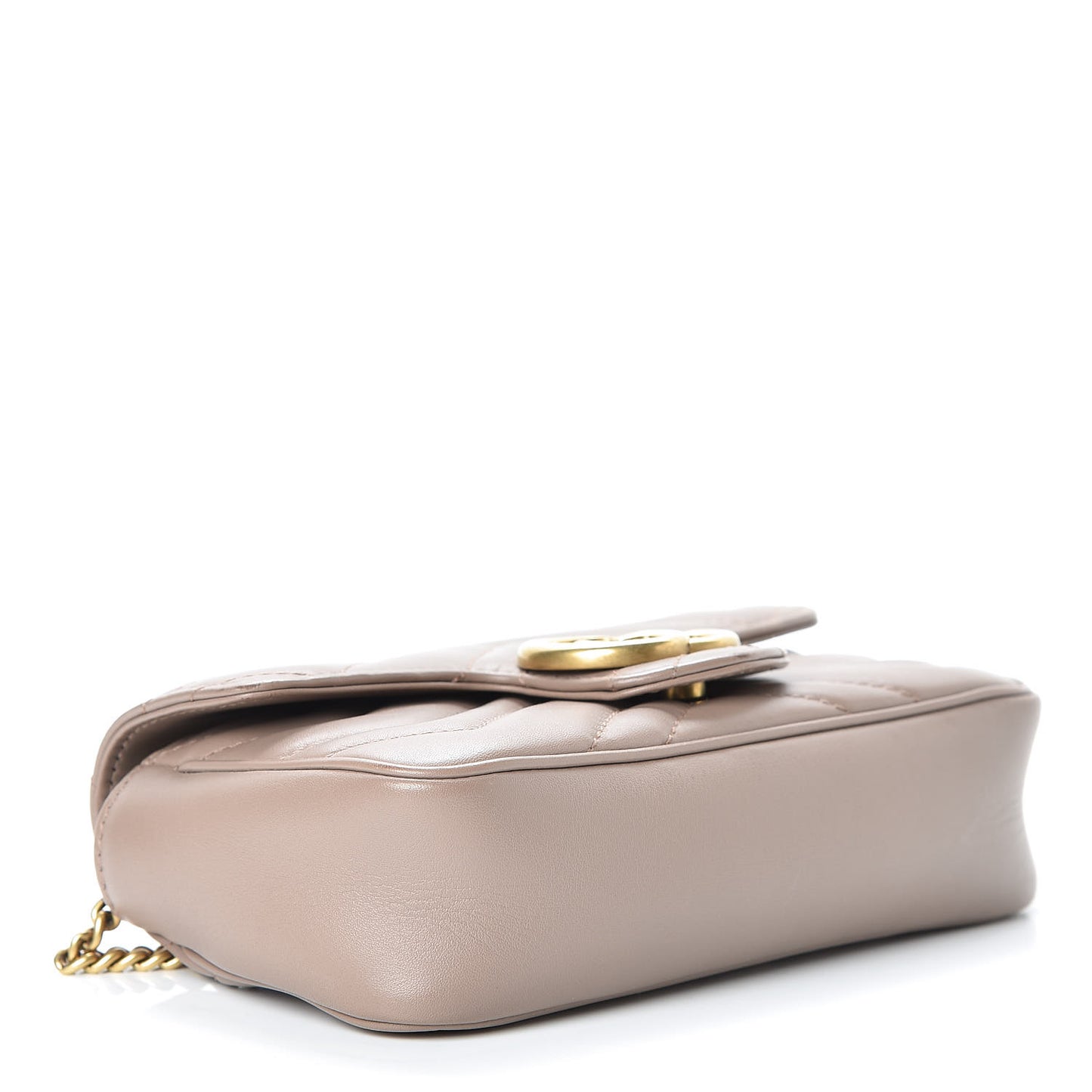 Calfskin Matelasse Super Mini GG Marmont Shoulder Bag Porcelain Rose