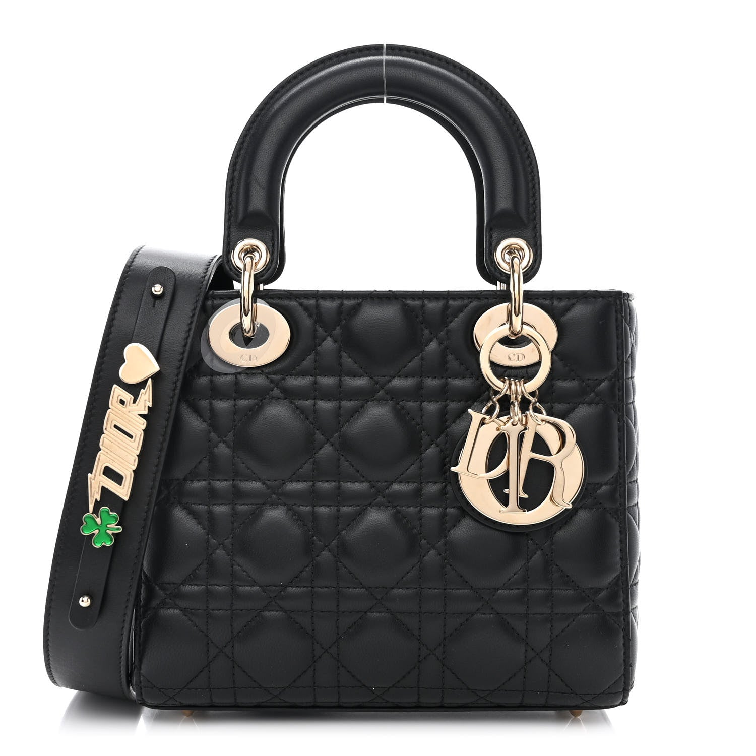 Christian Dior Lambskin Cannage Small My ABCDior Lady Dior Black 1 of 12