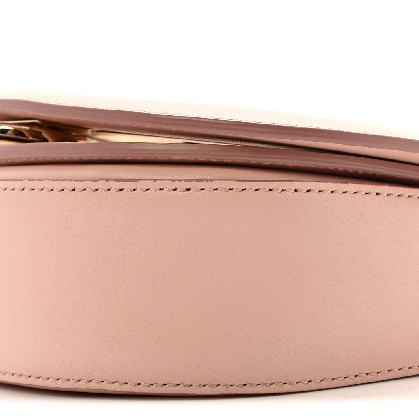 Calfskin Vela Crossbody Flap Bag Antique Rose