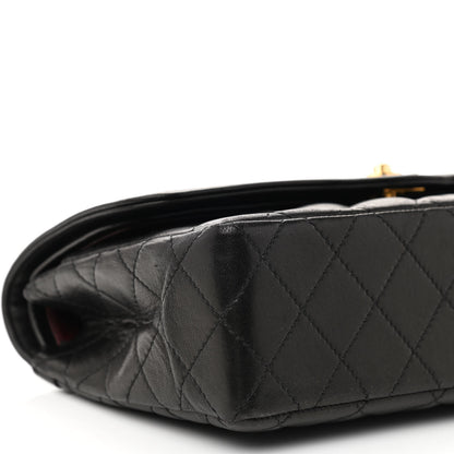 Chanel Lambskin Quilted Medium Double Flap Bag Black 12 of 14