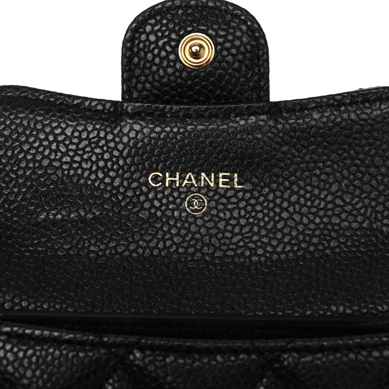 Chanel Caviar Quilted Flap Card Holder Wallet Black 8 of 9