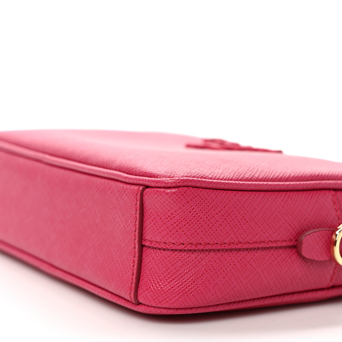 Saffiano Lux Small Camera Crossbody Bag Magenta
