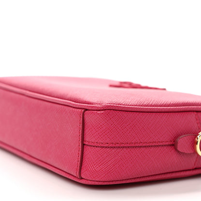 Prada Saffiano Lux Small Camera Crossbody Bag Magenta 8 of 9