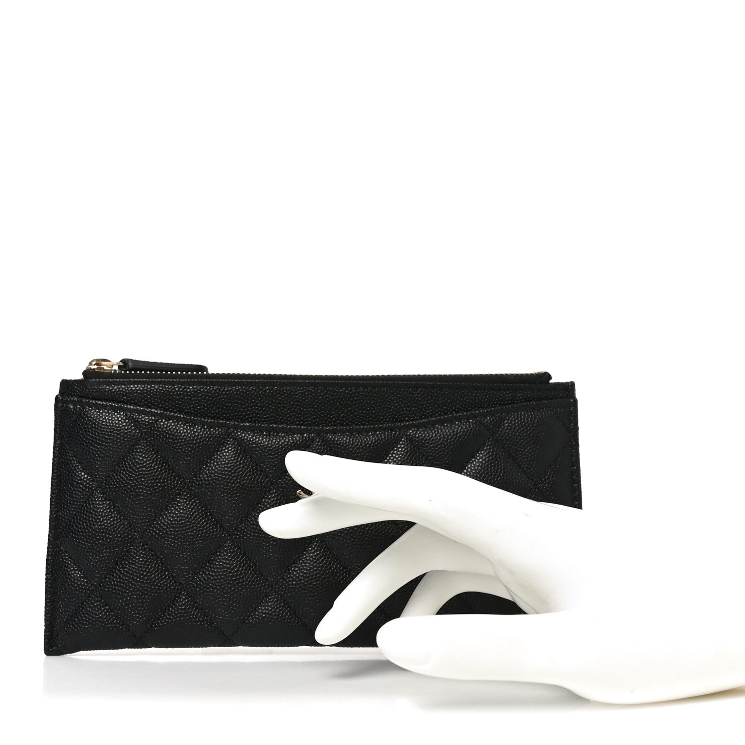 Chanel Caviar Quilted Classic Zip Pouch Black 2 of 7