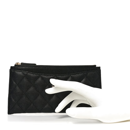 Chanel Caviar Quilted Classic Zip Pouch Black 2 of 7
