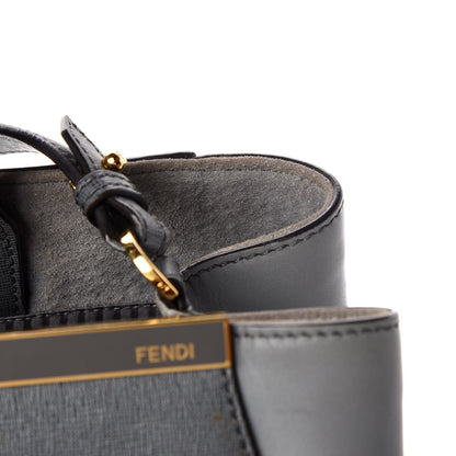 Fendi Vitello Elite Flamingo Regular 2Jours Tote Grigio Grigio Chiaro 16 of 19