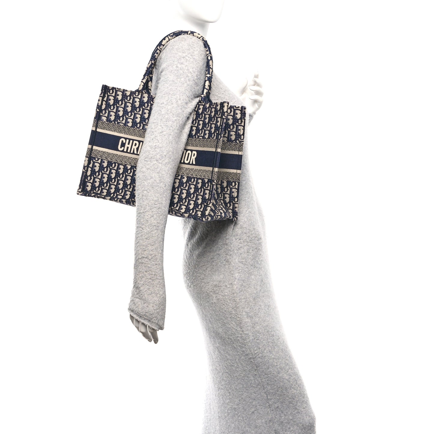 Oblique Medium Book Tote Blue Multicolor