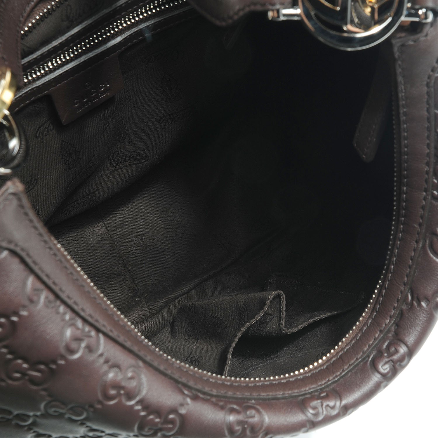 Gucci Guccissima GG Twins Medium Hobo Brown 5 of 8