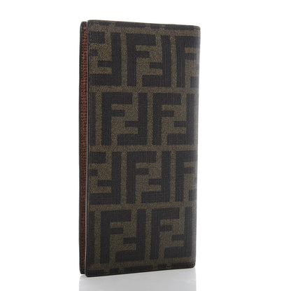 Fendi Zucca Spalmati Vertical Wallet Tobacco Cioccolato 2 of 8