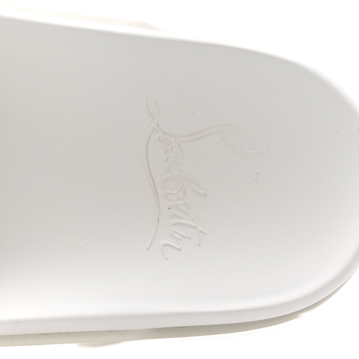 Christian Louboutin Faux Shearling Embroidered Pool Donna Flat Slide Sandals 36.5 White 9 of 10