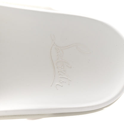 Christian Louboutin Faux Shearling Embroidered Pool Donna Flat Slide Sandals 36.5 White 9 of 10