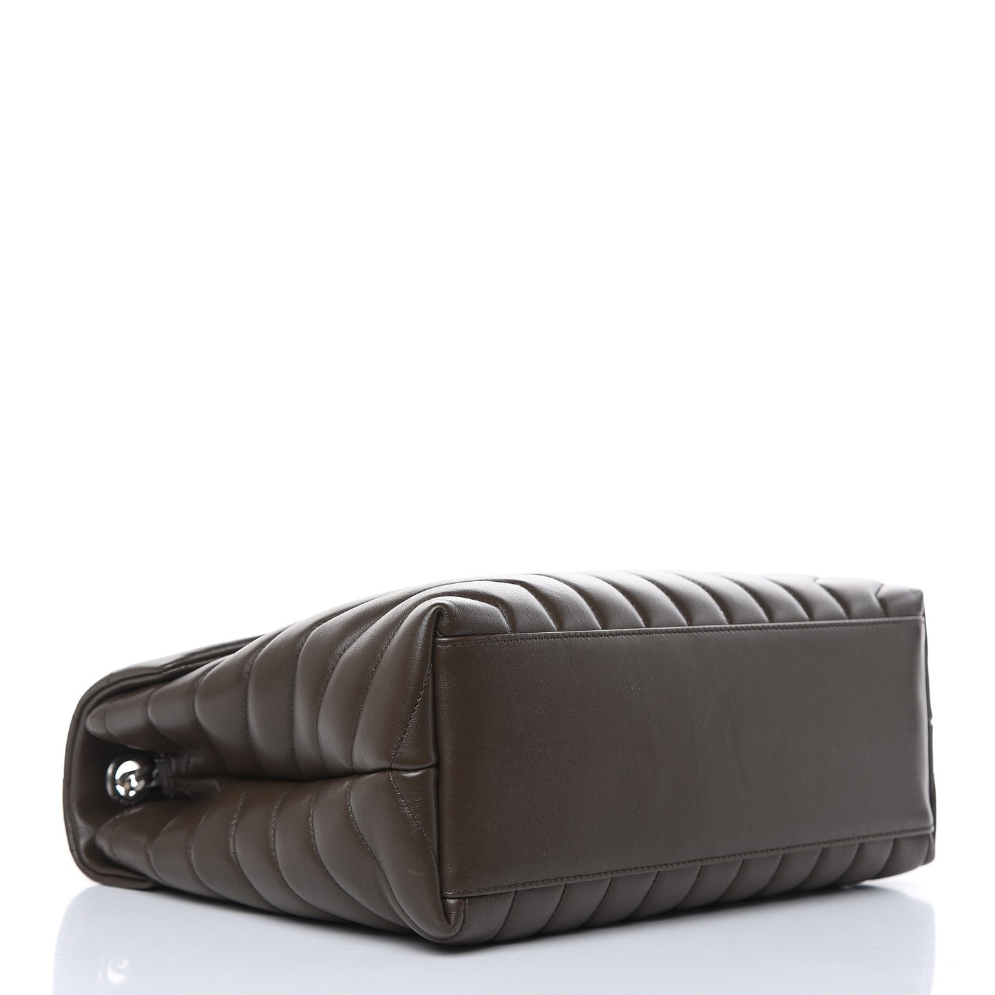 Calfskin Y Quilted Monogram Medium Loulou Chain Satchel Faggio