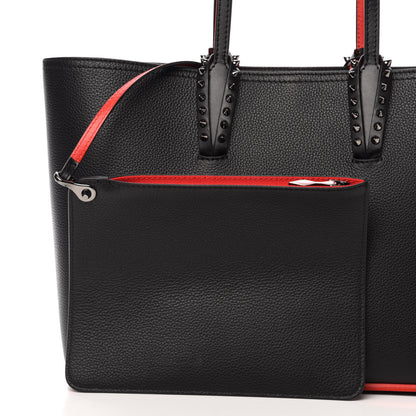 Christian Louboutin Calfskin Spikes Small East West Cabata Tote Black 11 of 12